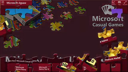 Microsoft Jigsaw Loading Motion Mockup